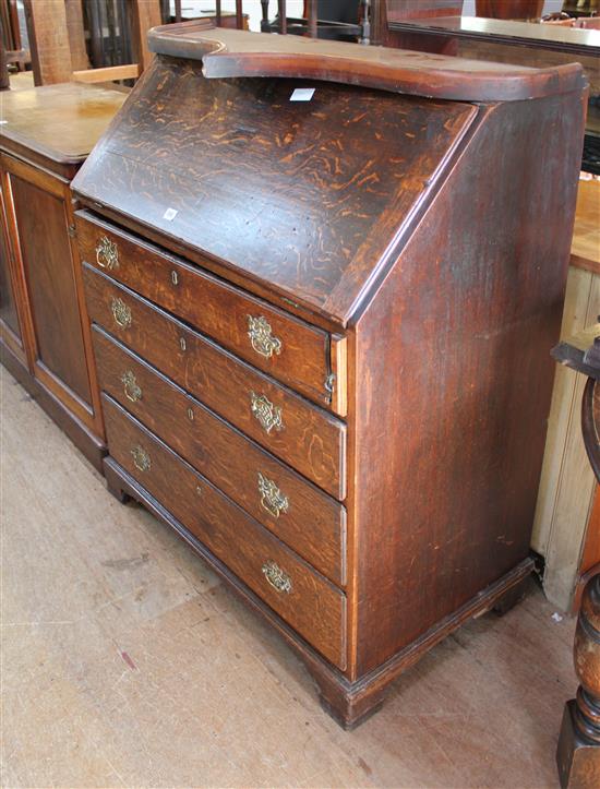 Georgian oak bureau